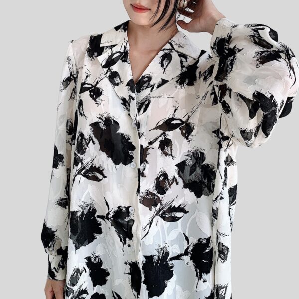 Black Flower Top - Image 5